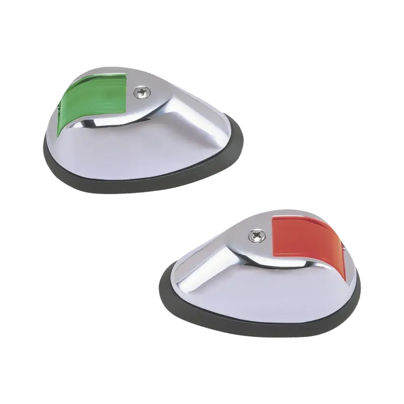 Set de Luces de Navegación Verticales en Carcasa Cromada en
