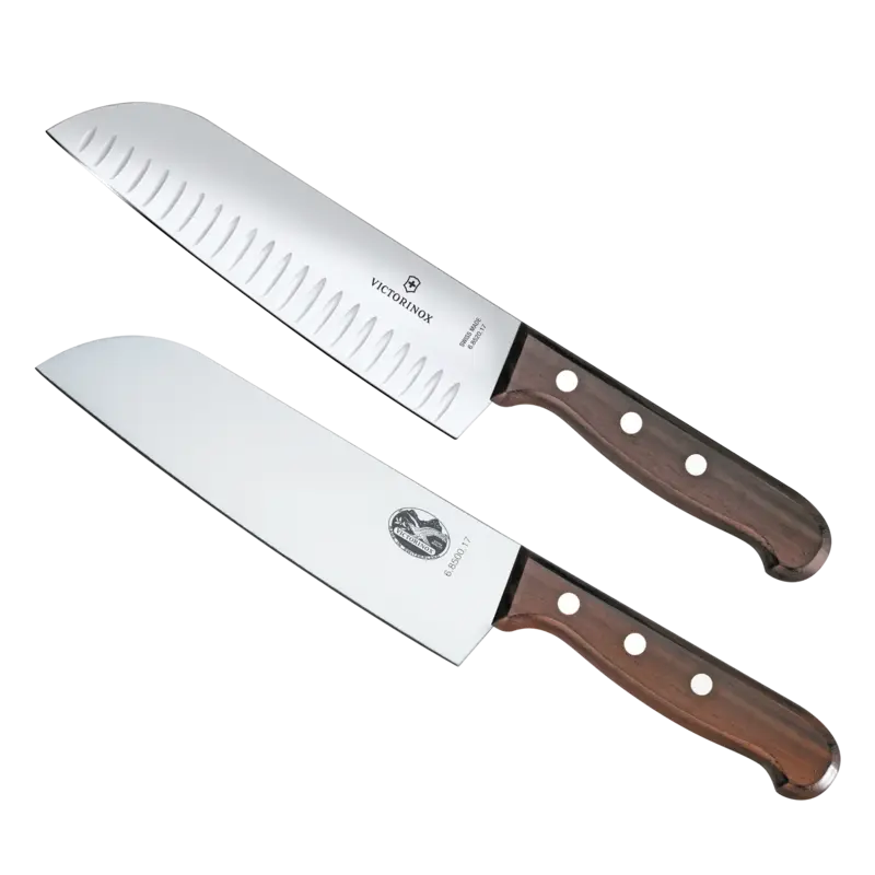 Set de 2 Cuchillos Santoku Wood de Mango de Madera Palissand