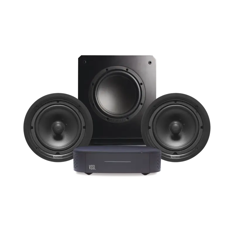 KIT Amplificador VSSL A1X - 2 Bocinas de Techo TruAudio PP8