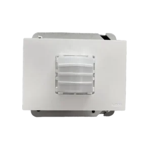 Marco blanco con placa metalica para caja american