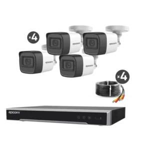 Kit TURBOHD 5 Megapixel DVR 4 Canales 4 Cámaras de