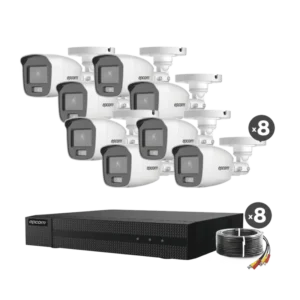 Kit TurboHD 1080p DVR 8 Canales 8 Cámaras Bala Col