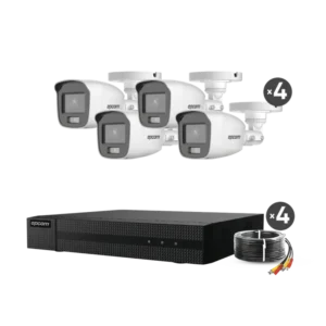 Kit TurboHD 1080p DVR 4 Canales 4 Cámaras Bala Col