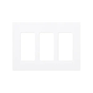 Placa de pared 3 espacios, color blanco, para aten