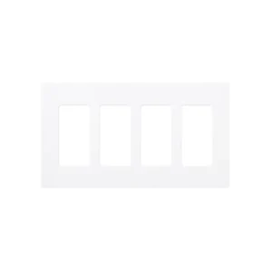 Placa de pared 4 espacios, color blanco, para aten