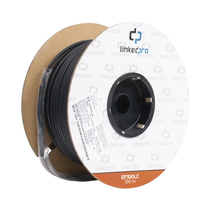 Carrete de Fibra Óptica Monomodo con Conectores LC