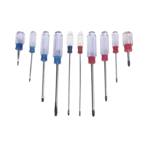 Juego de 10 Desarmadores Mango Plástico Uso Ligero