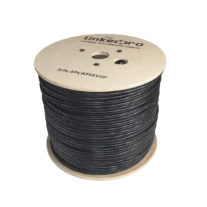 Bobina de Cable Siamés Cat5E CCA + 2 Cables Grueso