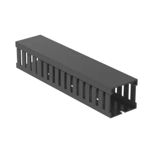 Canaleta Ranurada de PVC con Tapa, Tipo F, 44.5 mm