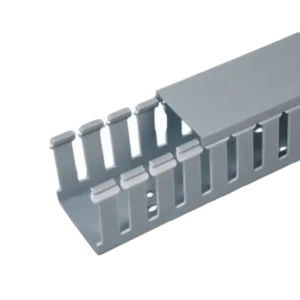 Canaleta Ranurada de PVC con Tapa, Tipo F, 57.2 mm
