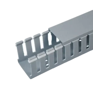 Canaleta Ranurada de PVC con Tapa, Tipo F, 82.6 mm