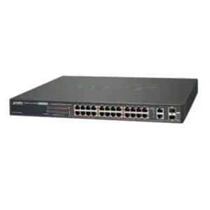 Switch administrable de 24 puertos 10/100TX PoE+ y