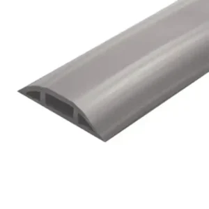 Canaleta flexible color gris de PVC auto extinguib