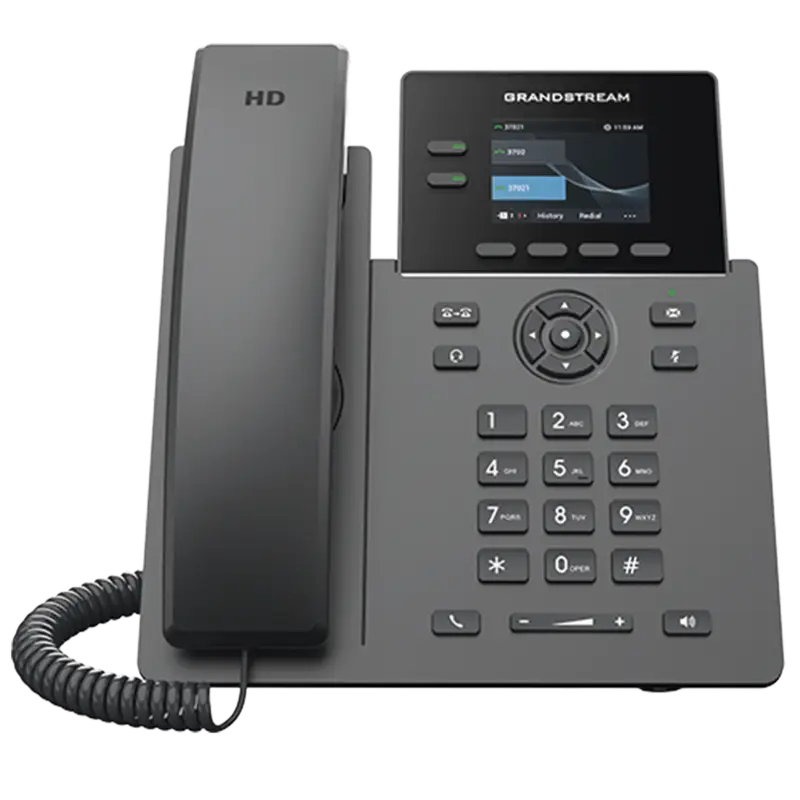 TELÉFONO IP POE GRADO OPERADOR DE 2 LÍNEAS - PANTALLA LCD TF