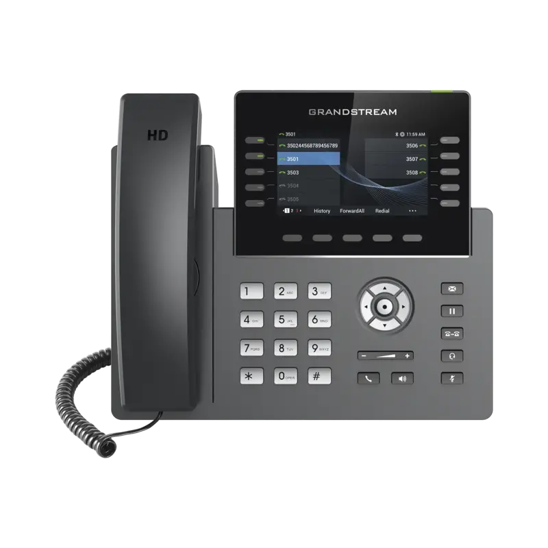 Teléfono IP Wi-Fi, Grado Operador, 10 líneas SIP con 5 cuent