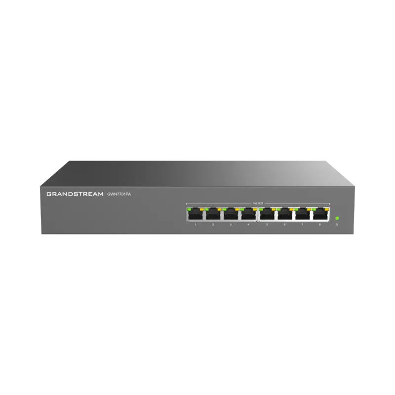 Switch PoE+ Gigabit No Administrable - 8 puertos 10-100-1000