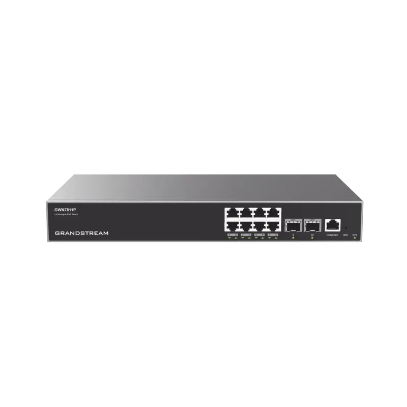 Switch Capa 3 PoE+ Administrable - 8 puertos 10-100-1000 Mbp