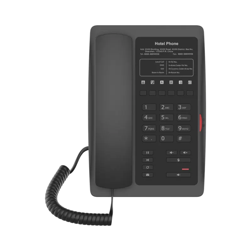 Teléfono IP WiFi para Hotelería, profesional con 6 teclas pr