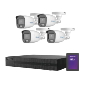 Kit TurboHD 1080p + SSD 500 GB DVR 4 Canales 4 Cám