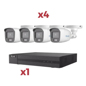 Kit DVR 4 Canales TurboHD + 1 Canal IP 2 Megapixel