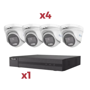 Kit DVR 4 Canales TurboHD + 1 Canal IP 2 Megapixel