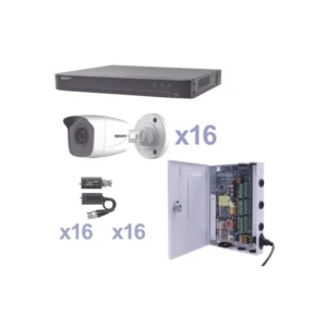 KIT TurboHD 1080p DVR 16 Canales 16 Cámaras Bala e