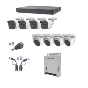 KIT TurboHD 1080p DVR 8 Canales 4 Cámaras Bala ext