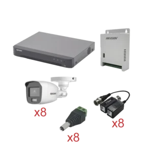 KIT TurboHD con Audio 1080p DVR 8 Canales 8 Cámara