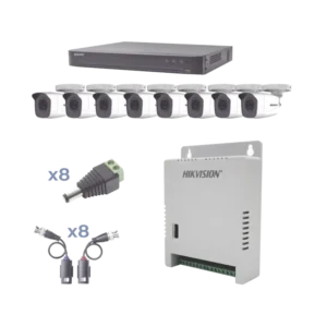 KIT TurboHD 1080p DVR 8 Canales 8 Cámaras Bala ext
