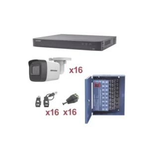 KIT TurboHD 1080p DVR 16 Canales 16 Cámaras Bala e