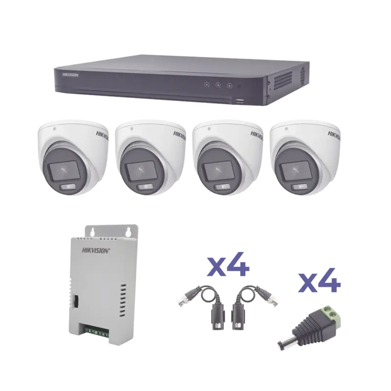 KIT COLORVU TURBOHD 1080p - DVR 4 Canales - 4 Cámaras eyebal