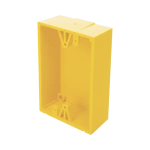 Caja trasera de montaje color amarillo para estaci