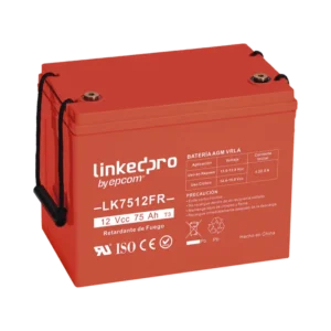 Batería 12 V 75 Ah UL Tecnología AGM-VRLA Vida úti