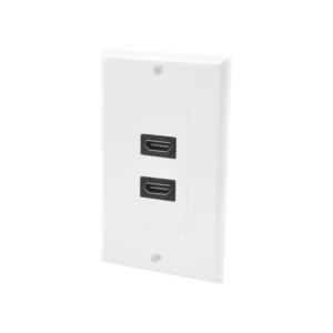 Placa de pared de 2 puertos HDMI hembra a hembra