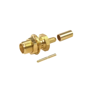 Conector SMA Hembra para Chasis en D Plano, Anillo