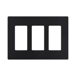 Tapa con 3 espacios, color negro mate.