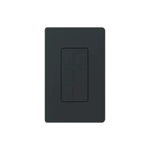 Placa de 6 puertos, color negro night.