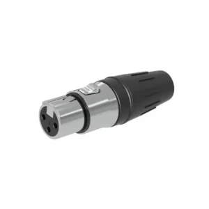 Conector hembra XLR de 3 núcleos con carcasa de ac