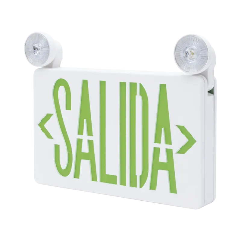 Letrero de Emergencia LED DUAL de SALIDA con Luz de Emergenc