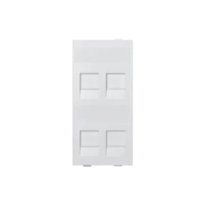 Módulo Color Blanco Con 4 Espacios para Jacks Keys