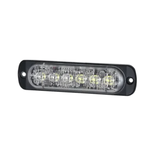 Luz Auxiliar de 12 LED, Rojo/Claro, SAE, Bisel Neg