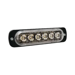 Luz Auxiliar de 6 LED, Azul, Bisel Negro, Lente Tr