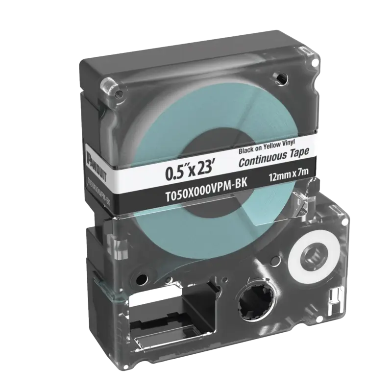 Casete de Etiquetas de Vinilo de Cinta Continua, Color Negro