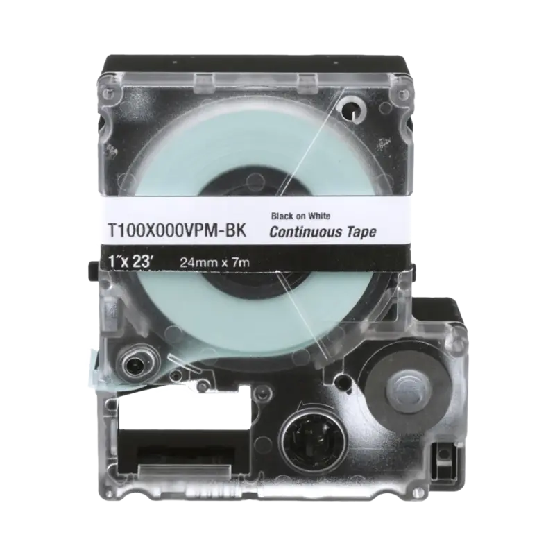 Casete de Etiquetas de Vinilo de Cinta Continua, Color Negro