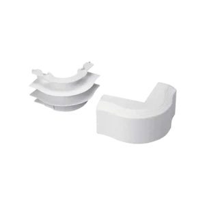 Esquinero exterior, para uso con canaleta T45, Mat