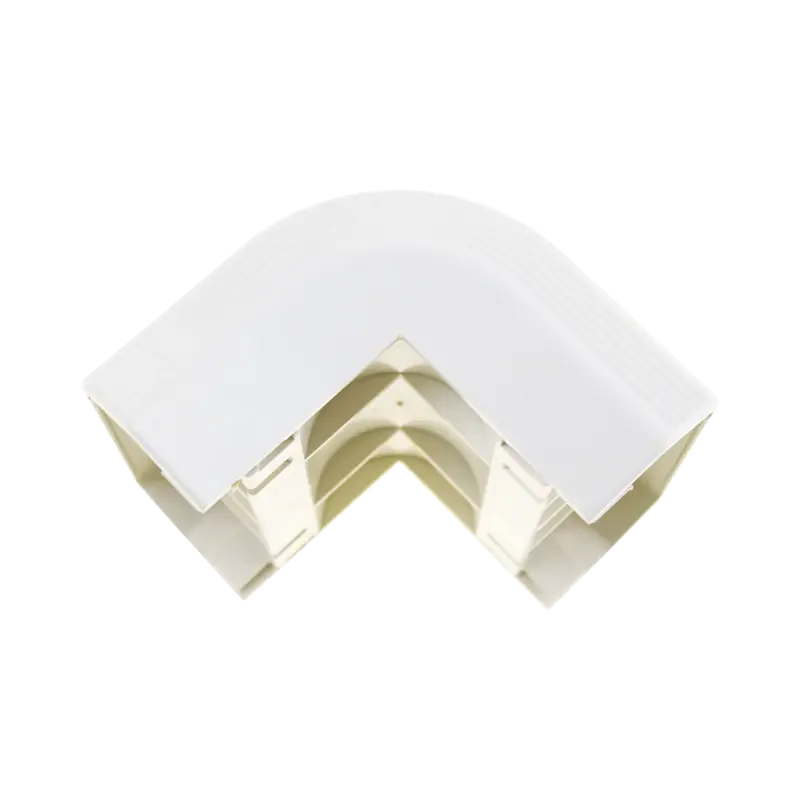 Esquinero exterior, para uso con canaleta T70, Material PVC
