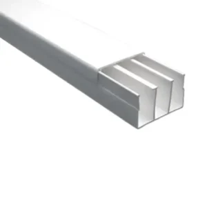Canaleta sin troquel con tapa color blanco de PVC
