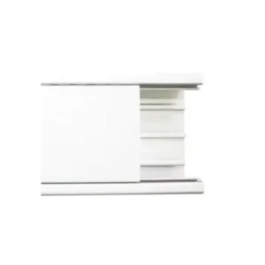 Canaleta con tapa en color blanco de PVC auto exti
