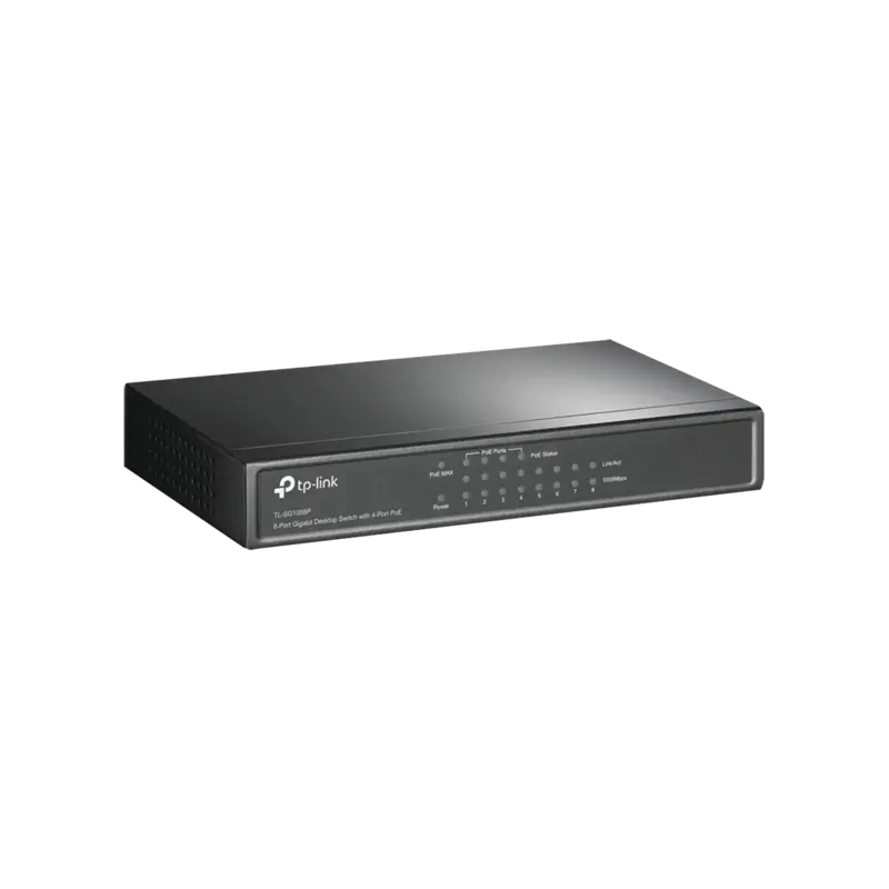 Switch Gigabit PoE+ no administrable de 8 puertos 10-100-100