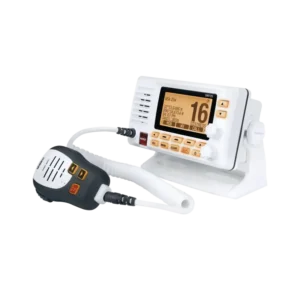 Radio Móvil Marino VHF, color blanco con receptor